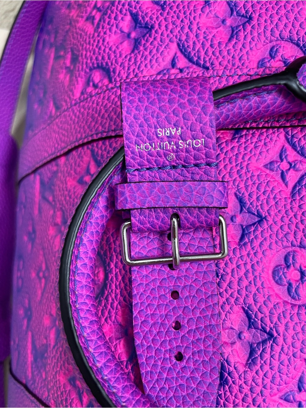 Louis Vuitton Fuchsia and Purple Monogram Keepall Travel Bag - Picture 13 of 15